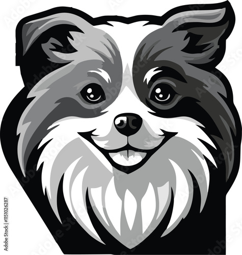 dog head concept vector illustration logo design photo