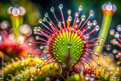 Drosera Tokaiensis Carnivorous Plant Eating Insect Rainforest Photography photo