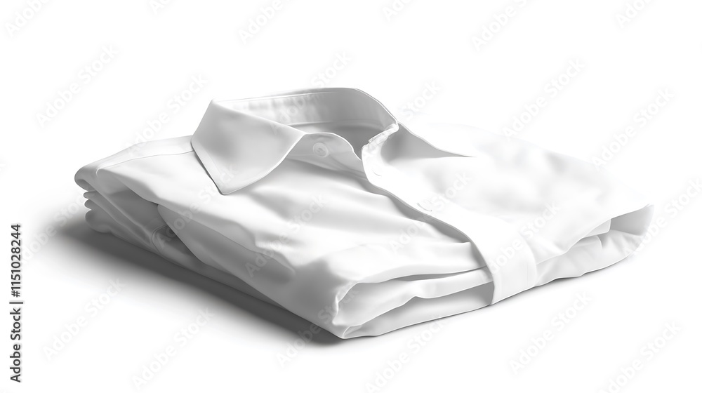 Folded white shirt. Folded white shirt.