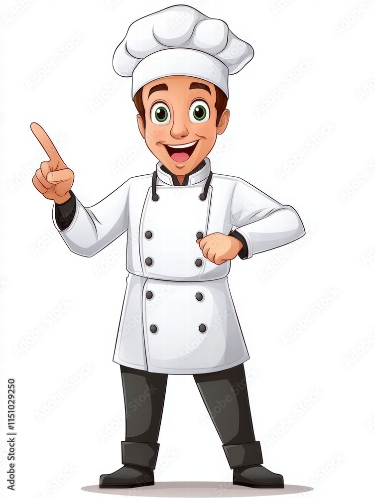 Chef in white uniform demonstrating cooking skills kitchen illustration bright environment cheerful viewpoint culinary concept Chef in white uniform demonstrating cooking skills kitchen illustration bright environment cheerful viewpoint culinary concept
