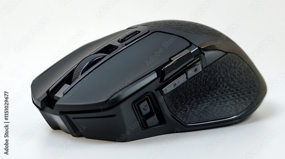 Black wireless mouse. Black wireless mouse.