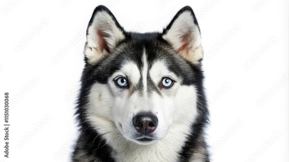 Husky Dog Portrait, White Background, Studio Photography, Canine, Pet, Animal, Dog Photo, Isolated Husky, Purebred Husky, Siberian Husky Husky Dog Portrait, White Background, Studio Photography, Canine, Pet, Animal, Dog Photo, Isolated Husky, Purebred Husky, Siberian Husky