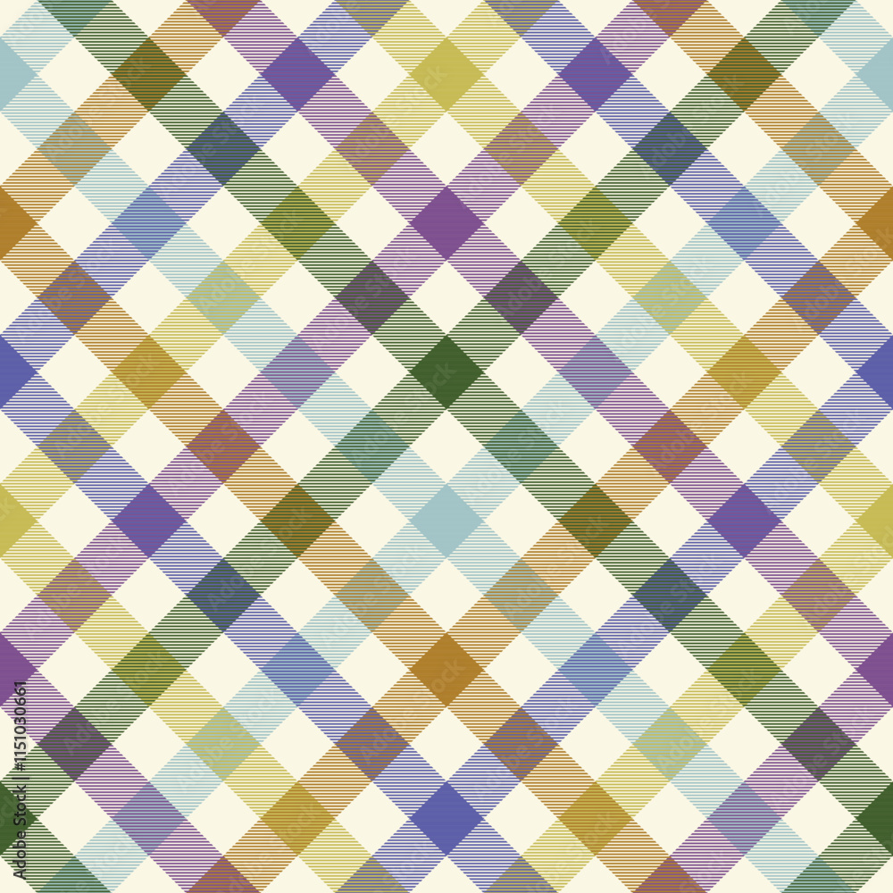 Soft Summer Plaid Check Seamless Pattern - Cute plaid check repeating pattern design Soft Summer Plaid Check Seamless Pattern - Cute plaid check repeating pattern design