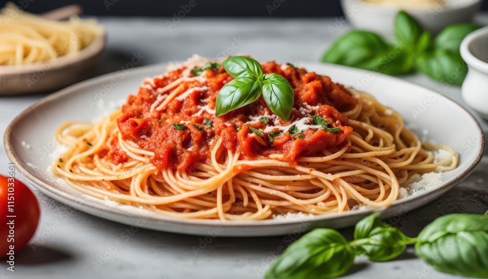 a close up of a plate of spaghetti with sauce and tomatoes a close up of a plate of spaghetti with sauce and tomatoes