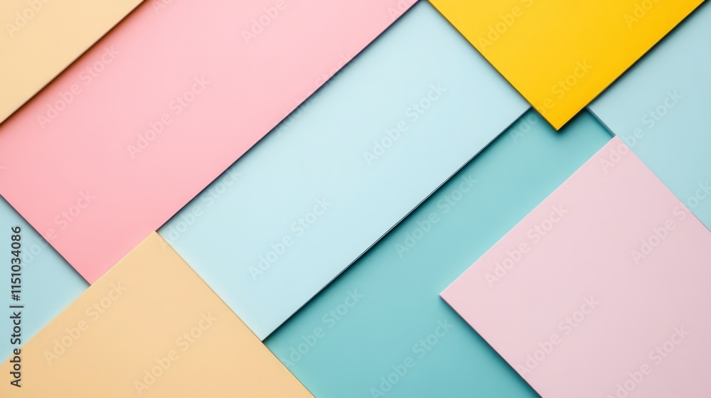 Colorful Geometric Paper Background Arrangement with Soft Pastel Shades, Providing a Creative and Modern Aesthetic for Design Projects and Marketing Materials Colorful Geometric Paper Background Arrangement with Soft Pastel Shades, Providing a Creative and Modern Aesthetic for Design Projects and Marketing Materials