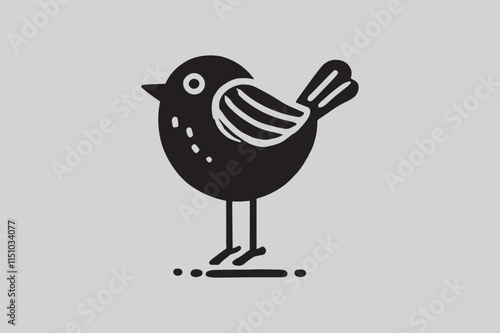 Artistic Bird Silhouette Illustration for Branding photo