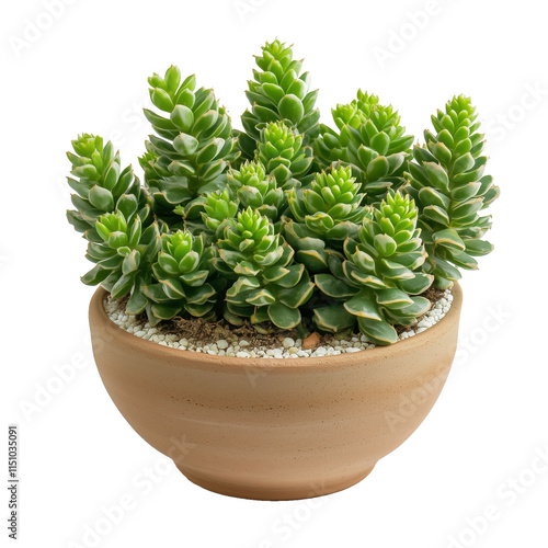 Green Succulent isolated on white home decor indoor plant office spaces photo