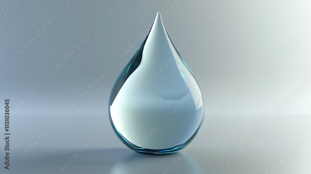 Fototapeta premium Clear liquid drop.