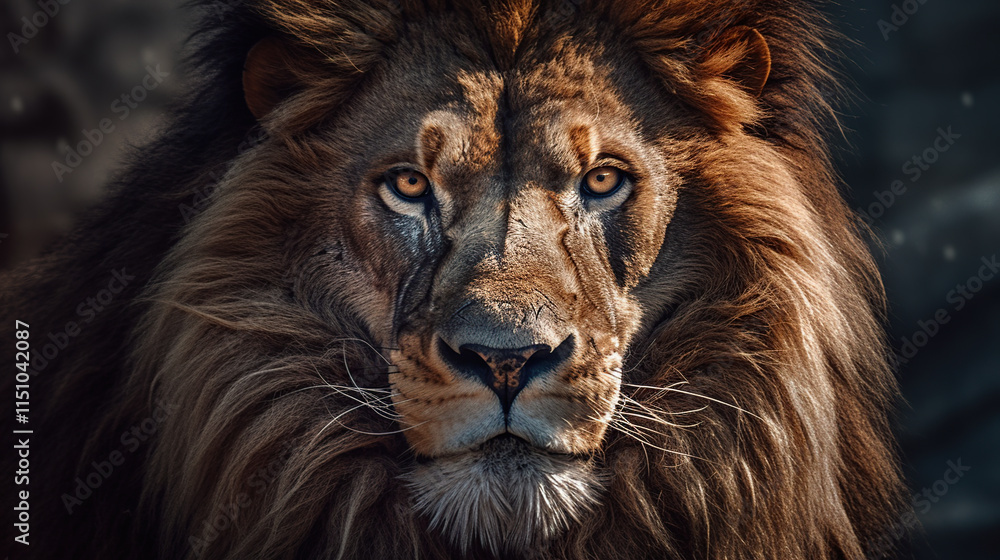 Fototapeta premium Majestic Lion Portrait