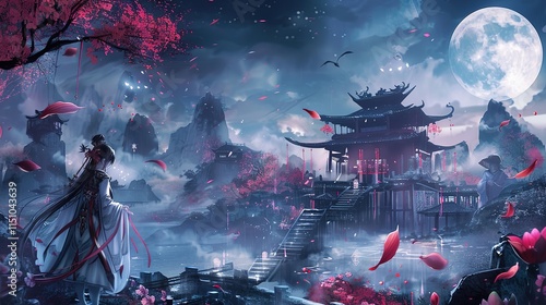 Ancient chinese_Freepik chinese temple fantasy