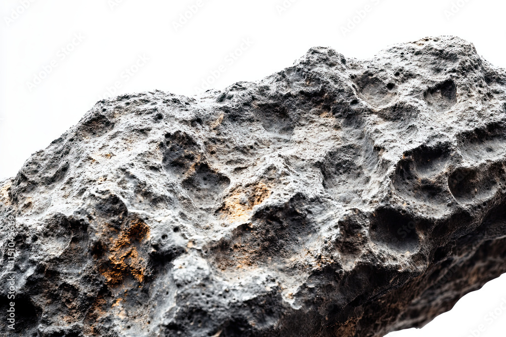 Large asteroid on white background Large asteroid on white background