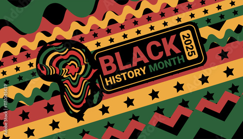 Background: poster First Day of Black History Month