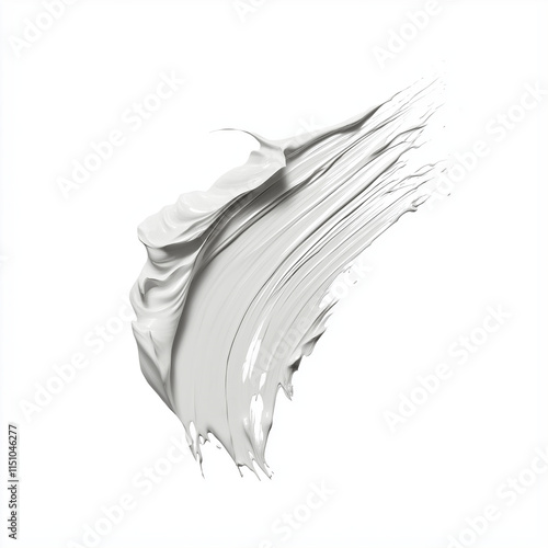 Smear stroke of shampoo isolated on a white background