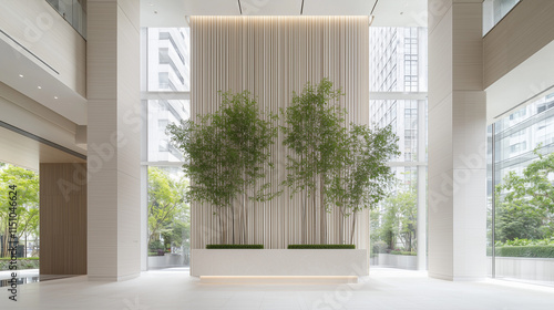 Serene Office Lobby: Tranqu...