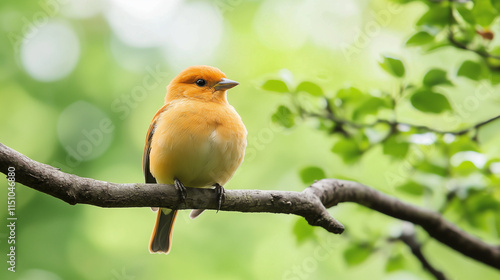 A Tiny Songbird Perched on ...