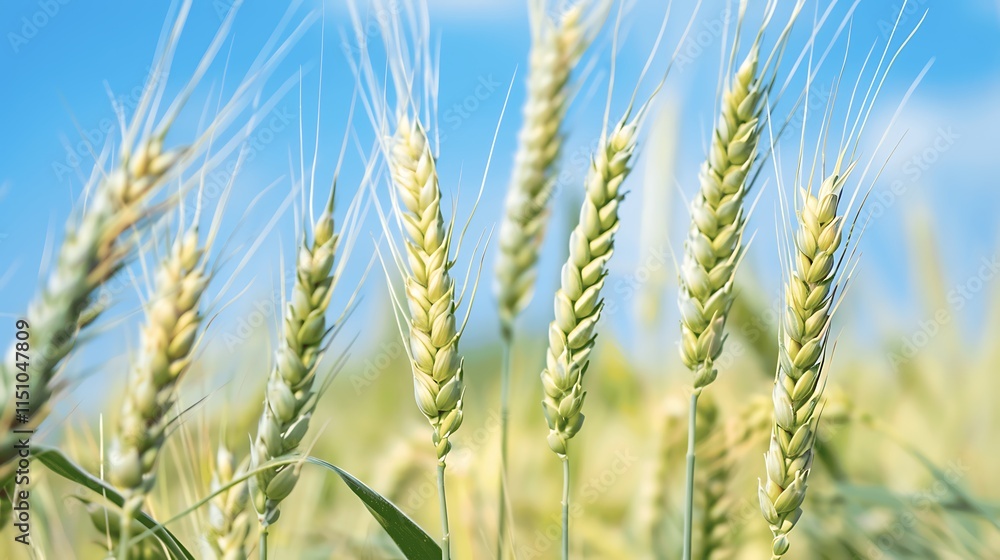 Wheat Fields Under Clear Blue Sky Wheat Fields Under Clear Blue Sky