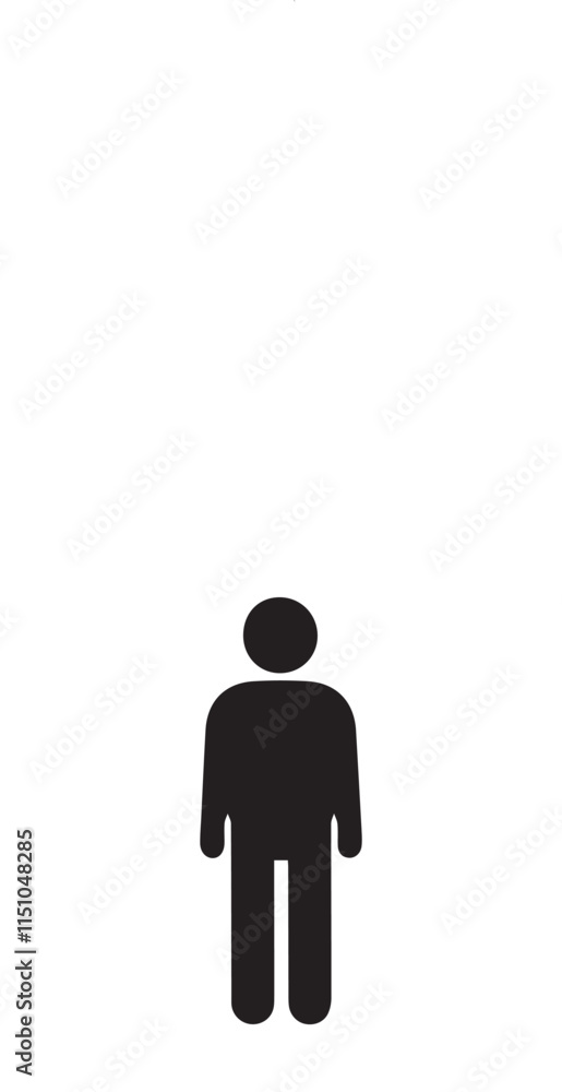 Human body minimal figure Silhouette Vector illustration Human body minimal figure Silhouette Vector illustration