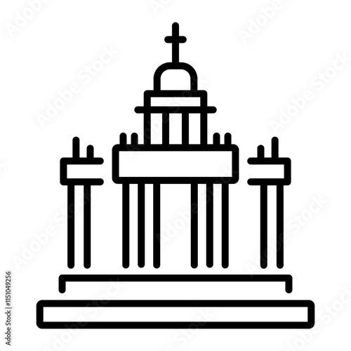 A linear icon of a russian landmark 