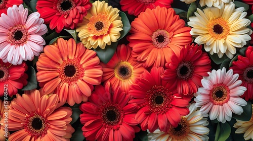 Colorful Gerbera Daisies in a Floral Arrangement