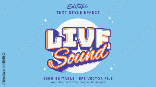 Live Sound Editable Text Effect