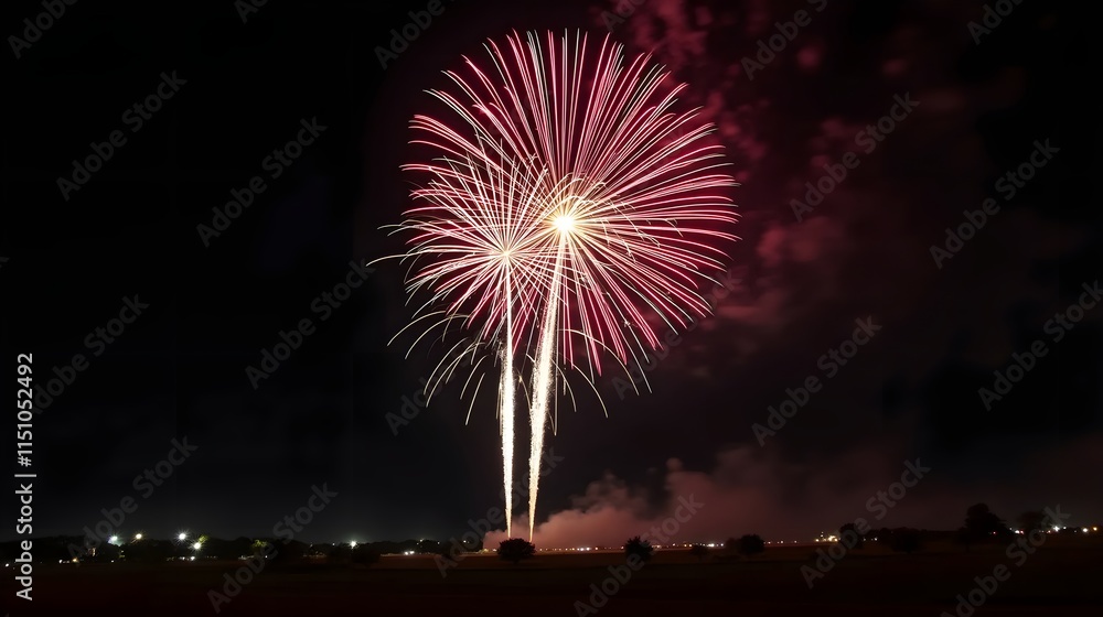 Spectacular Fireworks Display Lighting Up the Night Sky Spectacular Fireworks Display Lighting Up the Night Sky