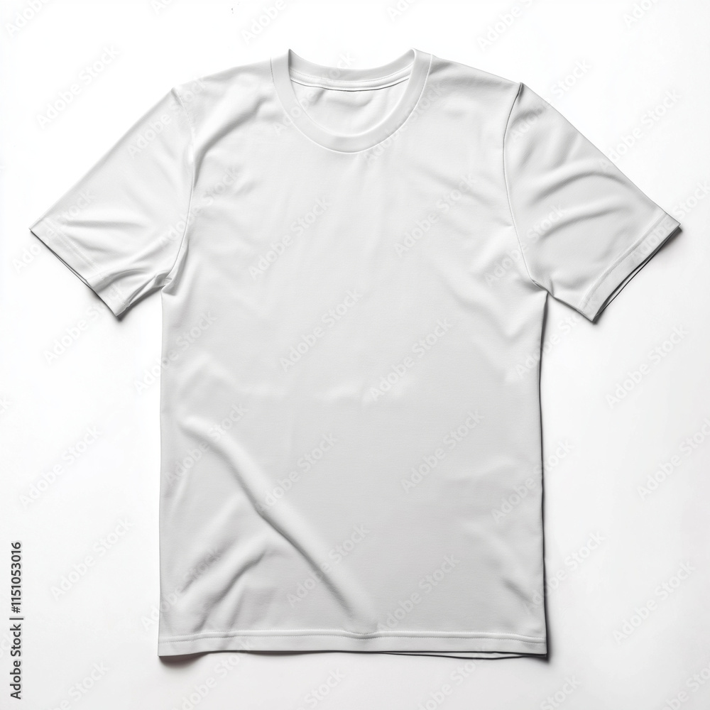 Blank short sleeve t-shirt mockup isolated on a white background Blank short sleeve t-shirt mockup isolated on a white background