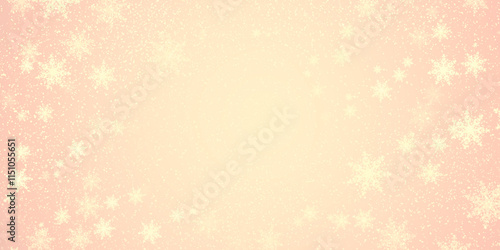 Pastel snowflakes glowing softly on pink background