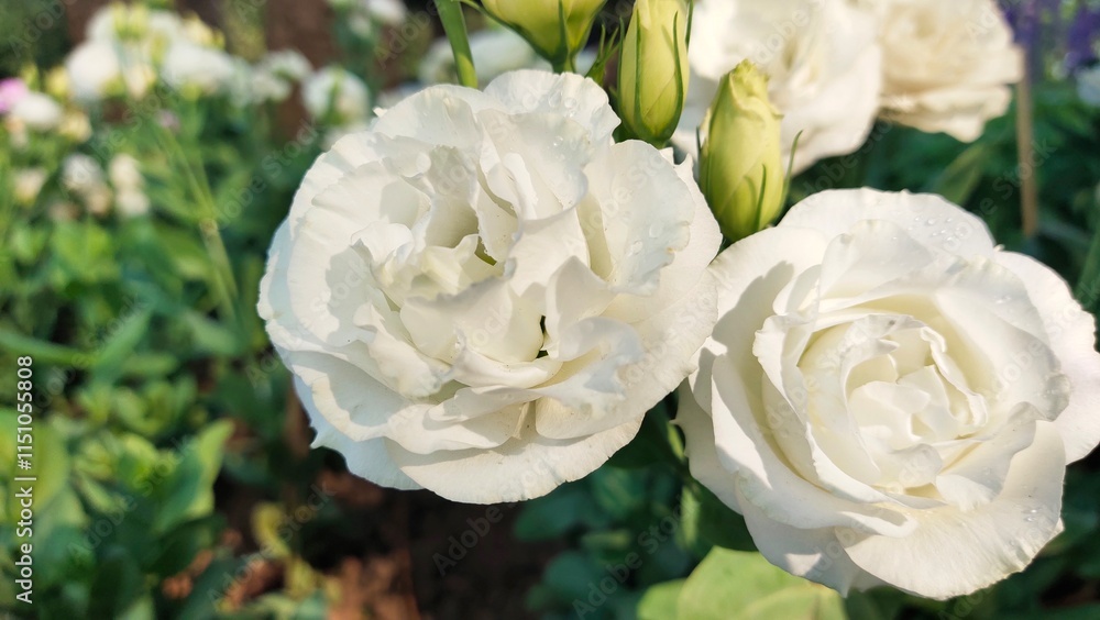 Obraz premium white roses