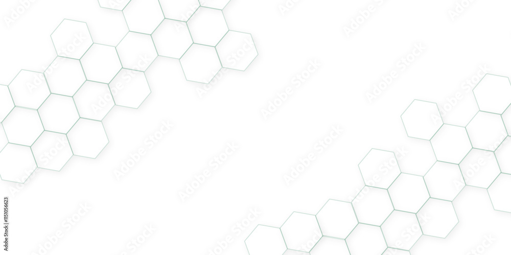 Abstract white hexagon concept background. Seamless pattern with hexagon. Hexagonal white hexagons honeycomb wallpaper. Abstract white lines background. Abstract white hexagon concept background. Seamless pattern with hexagon. Hexagonal white hexagons honeycomb wallpaper. Abstract white lines background.