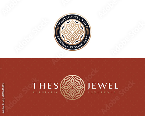 Minimalist unique Luxury Flower logo for clinic, spa, hotel template for business company