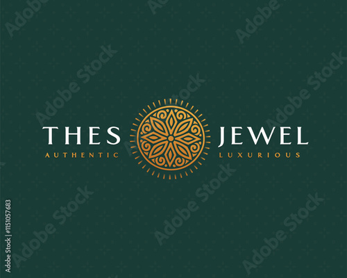 Minimalist unique Luxury Flower logo for clinic, spa, hotel template for business company
