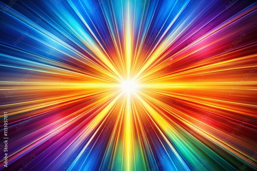 Abstract Rays Illustration with Right-Side Subject & Copy Space Abstract Rays Illustration with Right-Side Subject & Copy Space