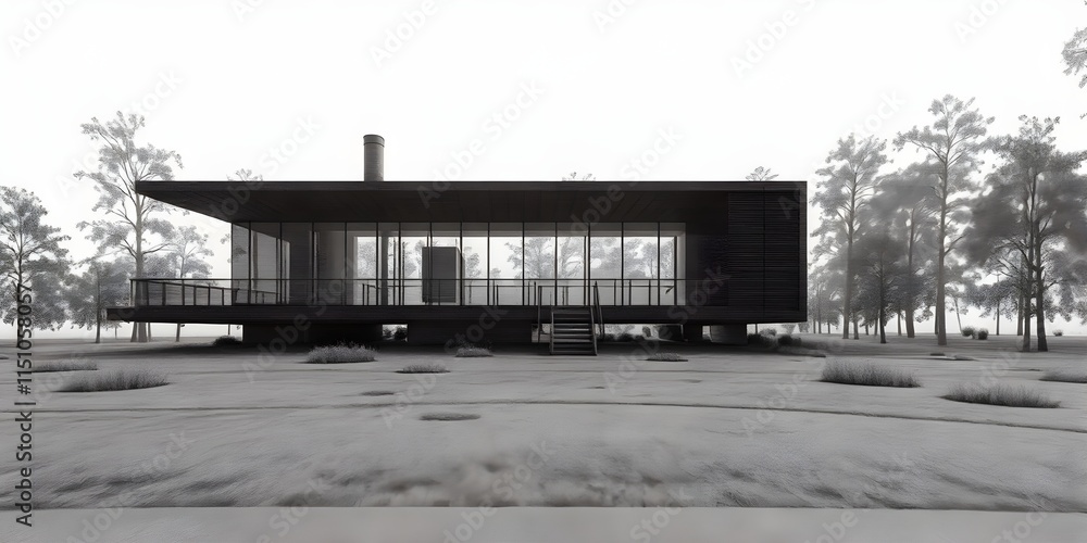 3d render of a building. Modern Architectural Blueprint Image 3d render of a building. Modern Architectural Blueprint Image
