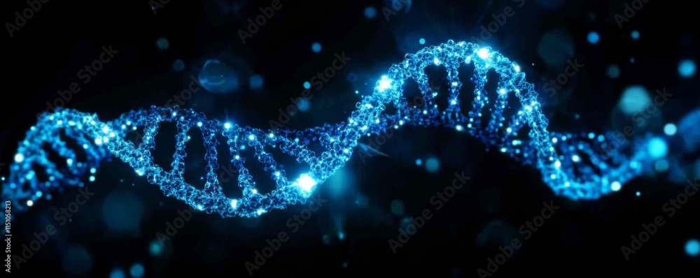 Intricate DNA Structure on a Dark Background Intricate DNA Structure on a Dark Background