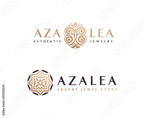 Minimalist unique Luxury Flower logo for clinic, spa, hotel template for business company