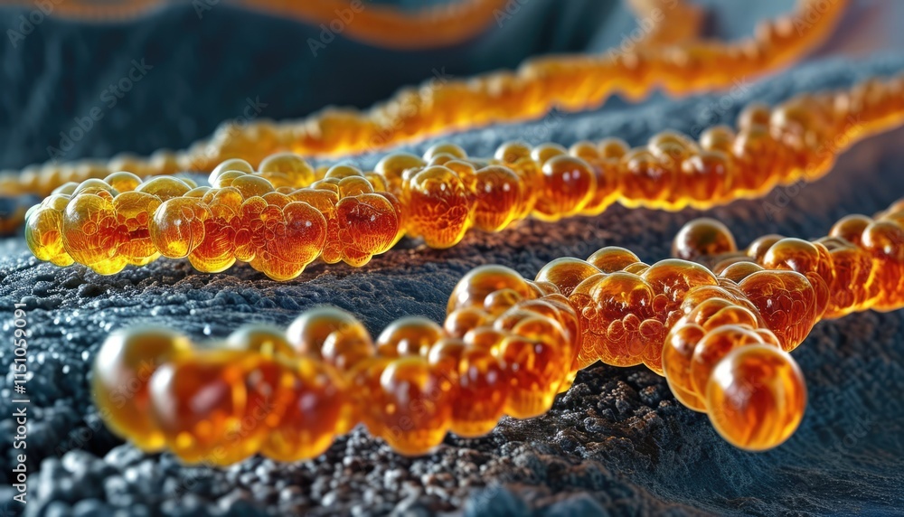 Microscopic view of bacteria showcasing their vibrant structure and highlighting their roles in health and ecology. Microscopic view of bacteria showcasing their vibrant structure and highlighting their roles in health and ecology.