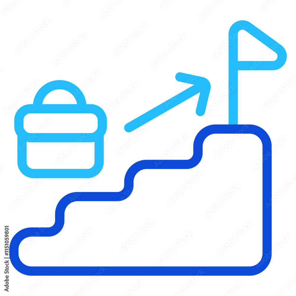 Career development Duoline Icon Career development Duoline Icon