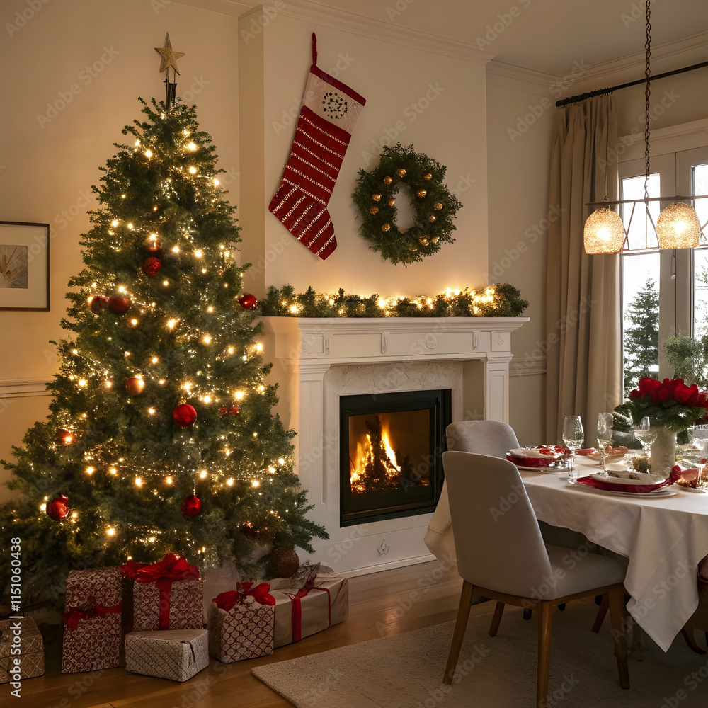 custom made wallpaper toronto digitalcomposition with christmas decoration with christmas tree interior home