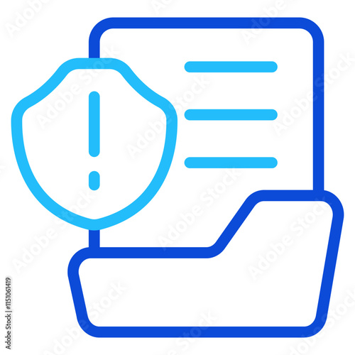 Data breach Duoline Icon