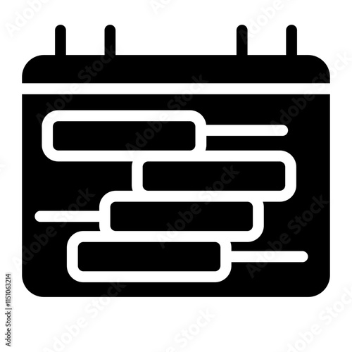 Gantt chart Solid Icon