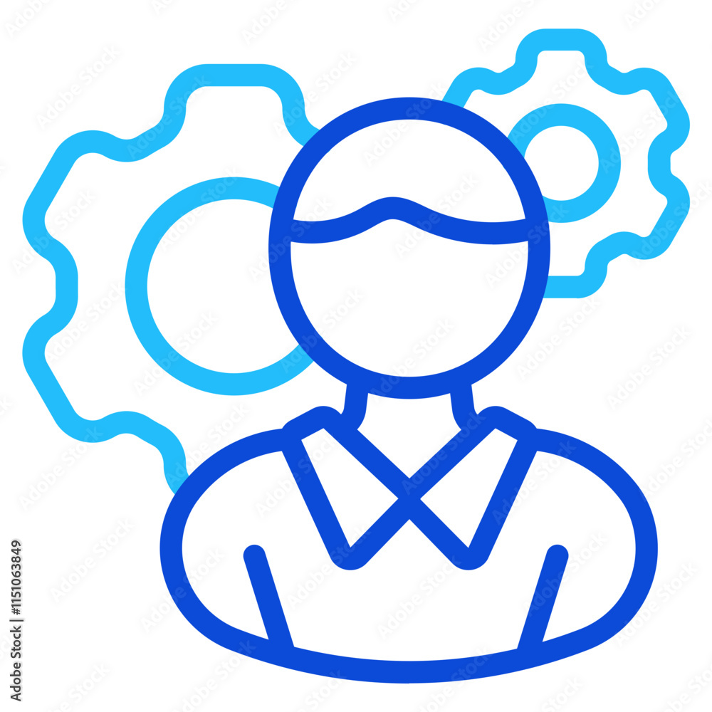 Human resources Duoline Icon Human resources Duoline Icon
