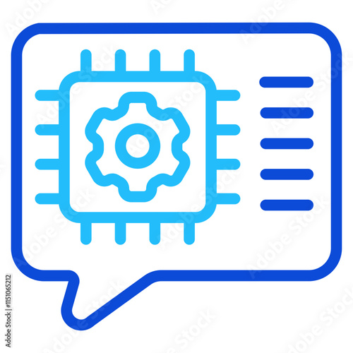 Natural language processing Duoline Icon