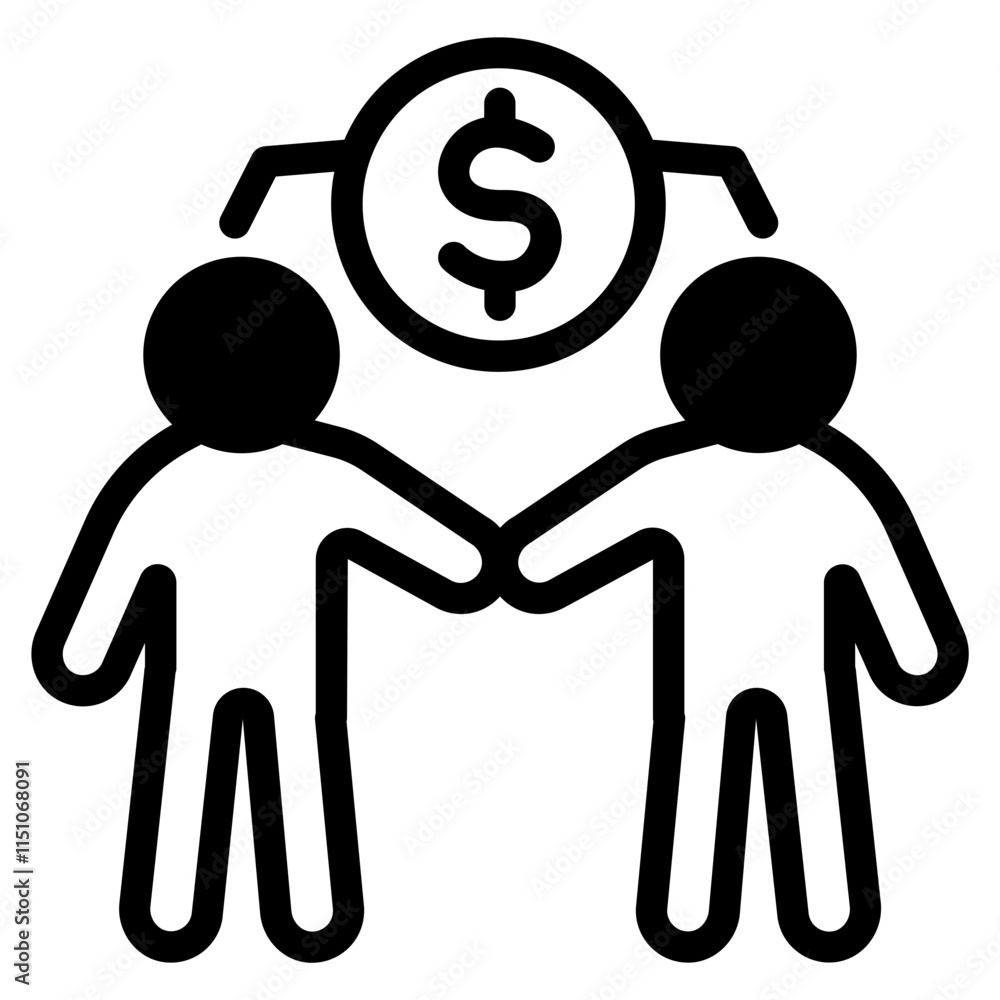 Obraz premium Business relationship Glyph Icon