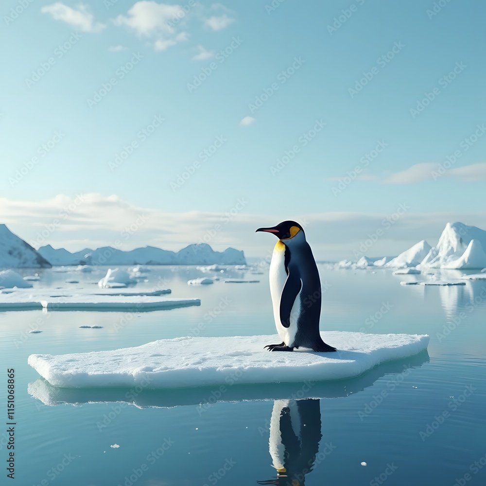 Obraz premium AI penguin