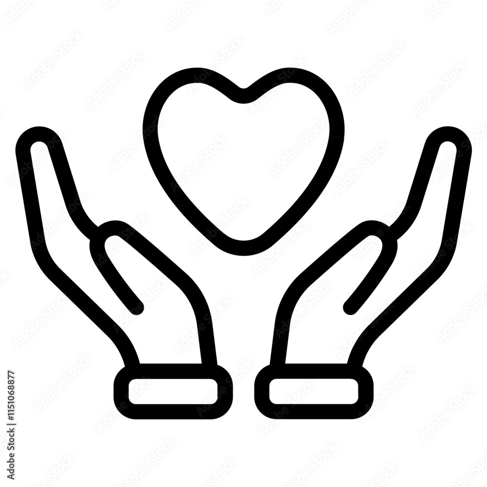 Obraz premium Compassion Line Icon