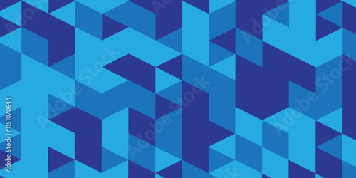 	
Abstract geometric blue and green background seamless mosaic and low polygon triangle texture wallpaper. Triangle shape retro wall grid pattern geometric ornament tile vector square element.