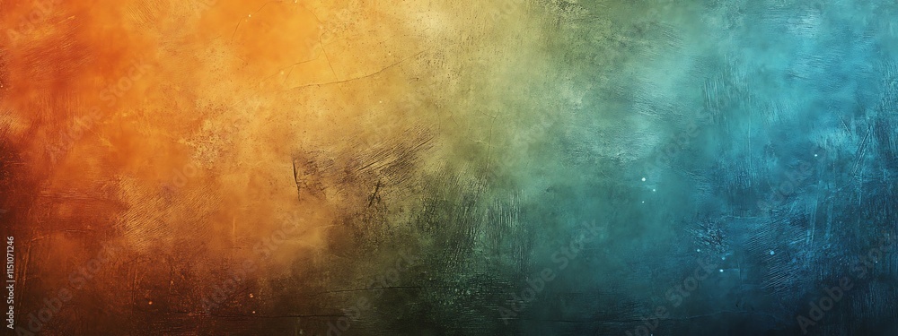 Fototapeta premium Abstract orange, green, blue smoky texture.