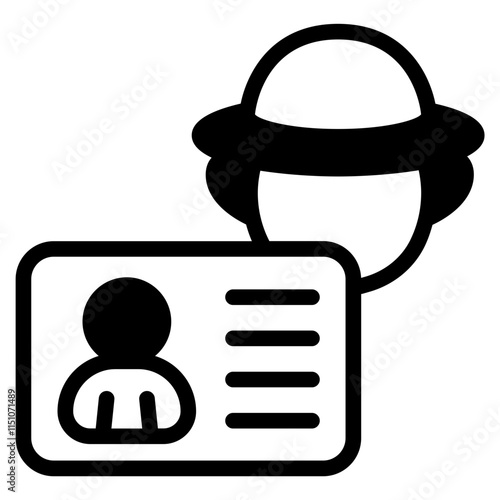 Identity theft Glyph Icon