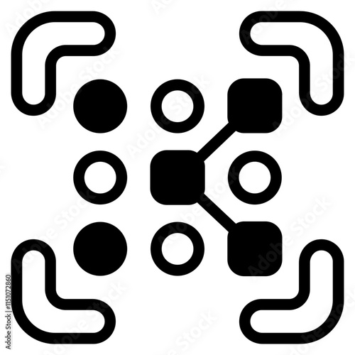 Pattern recognition Glyph Icon