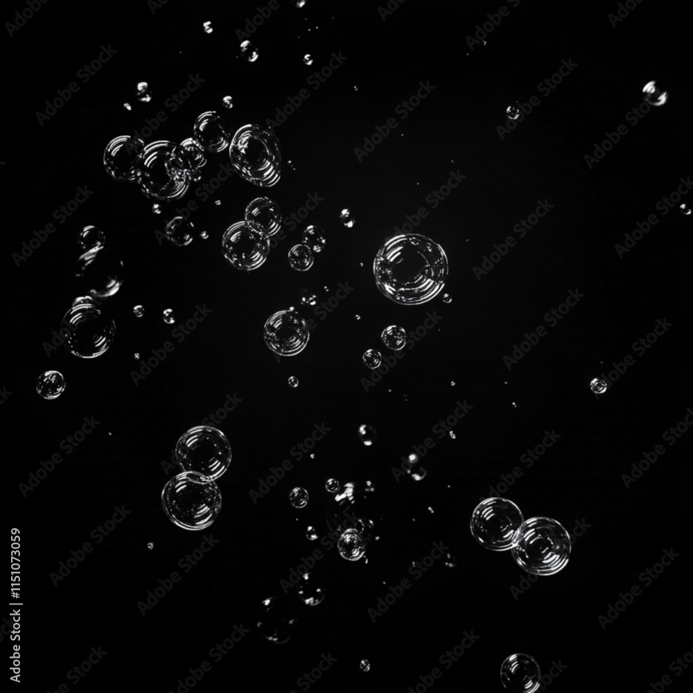 bubbles in black abstract style bubbles in black abstract style